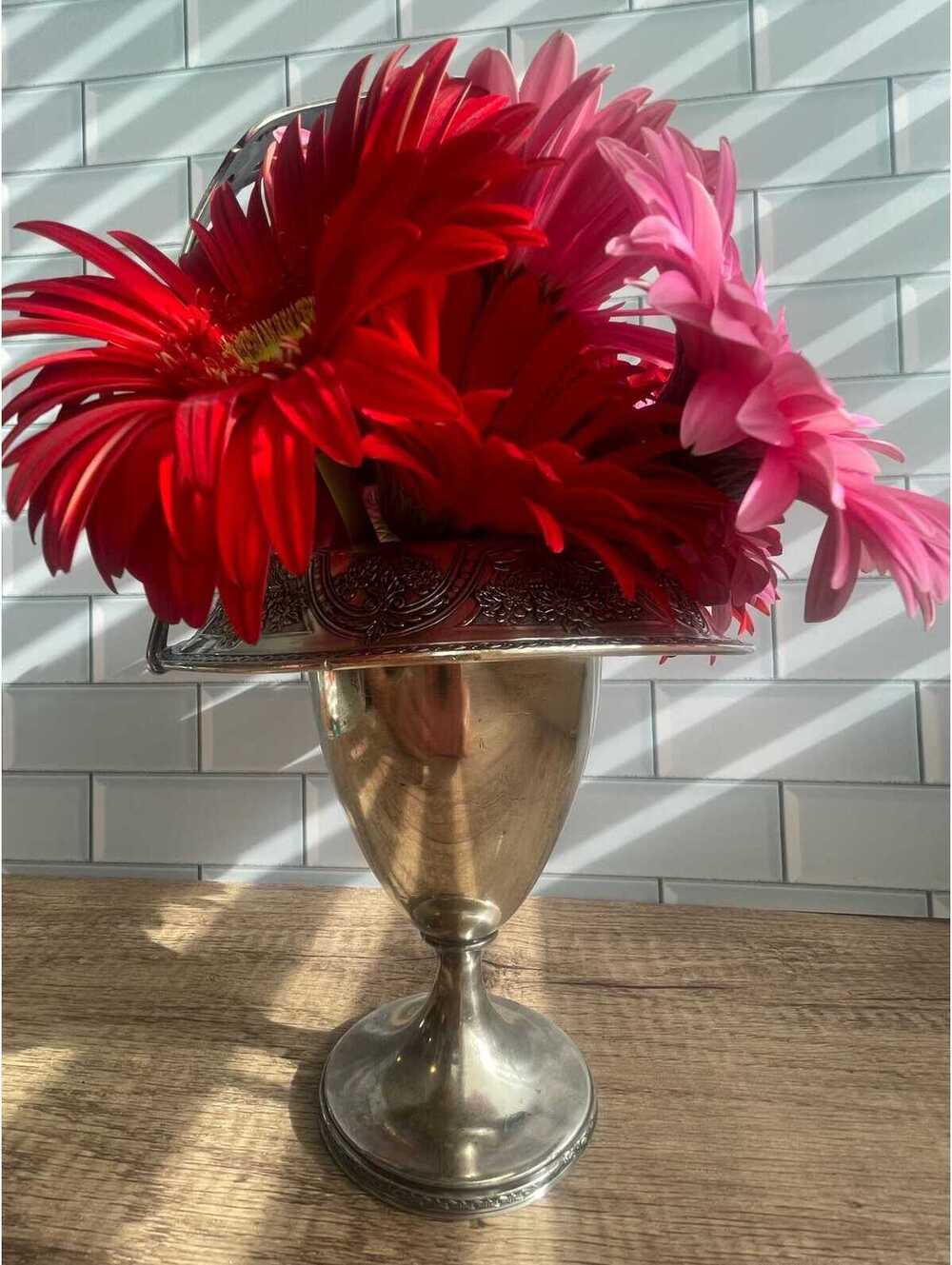 Wilcox Silver P. Co. Tall Elegant Bride’s Wedding Basket